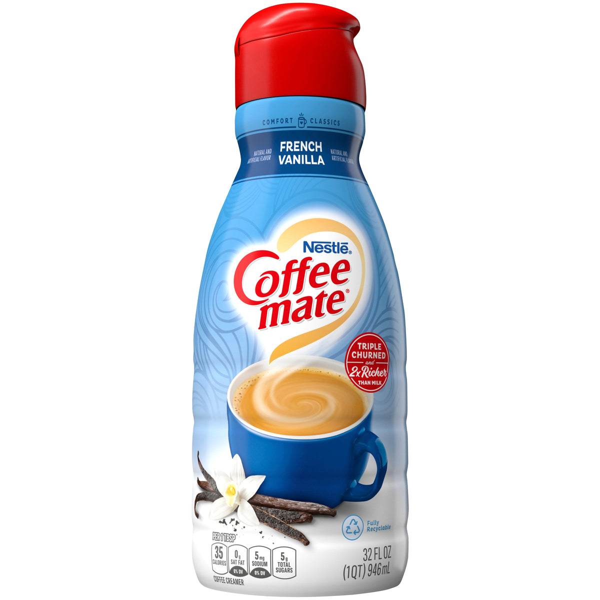 Coffee mate Liquid Coffee Creamer, Non-Dairy, French Vanilla, 32 fl oz — original product image 1 of 1