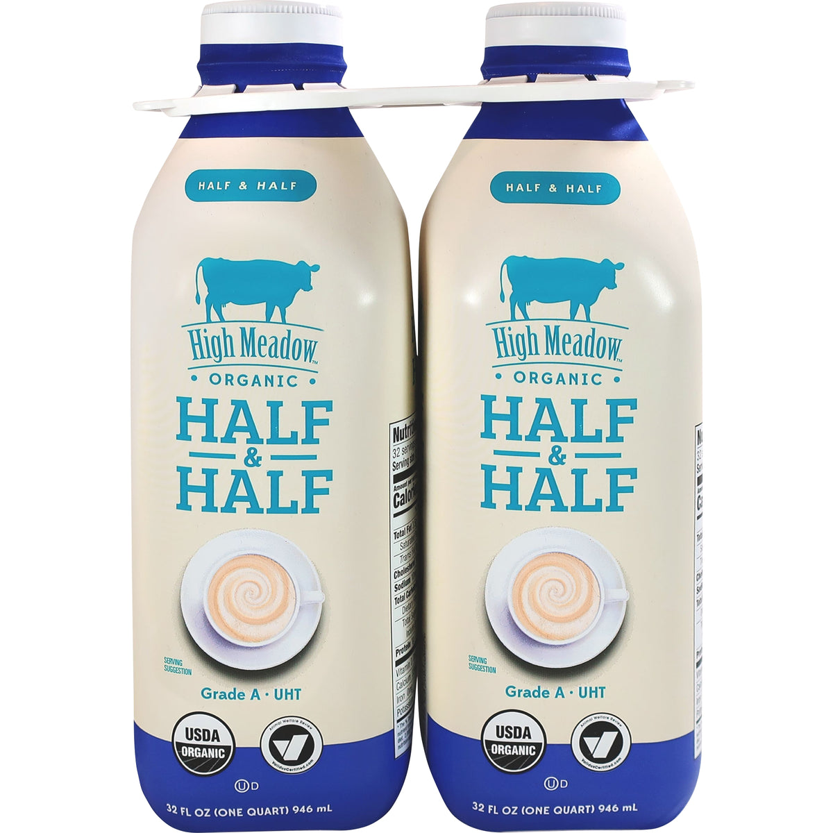 High Meadow Organic Half & Half, 32 fl oz, 2 ct — original product image 1 of 2