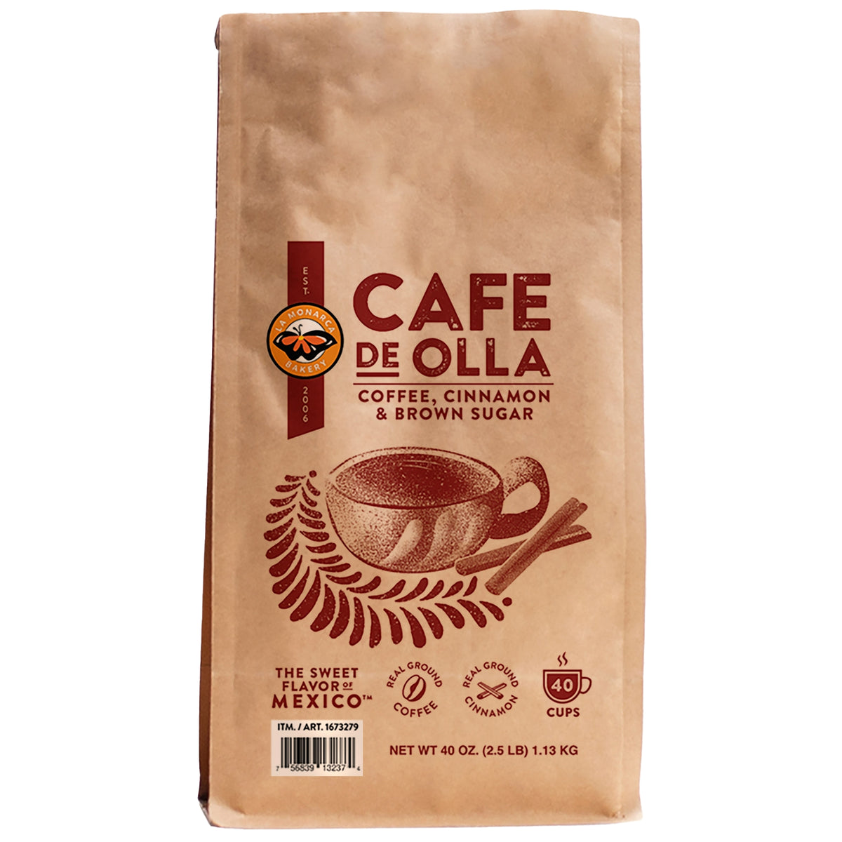 La Monarca Bakery Cafe De Olla Ground Coffee, 40 oz — original product image 1 of 4