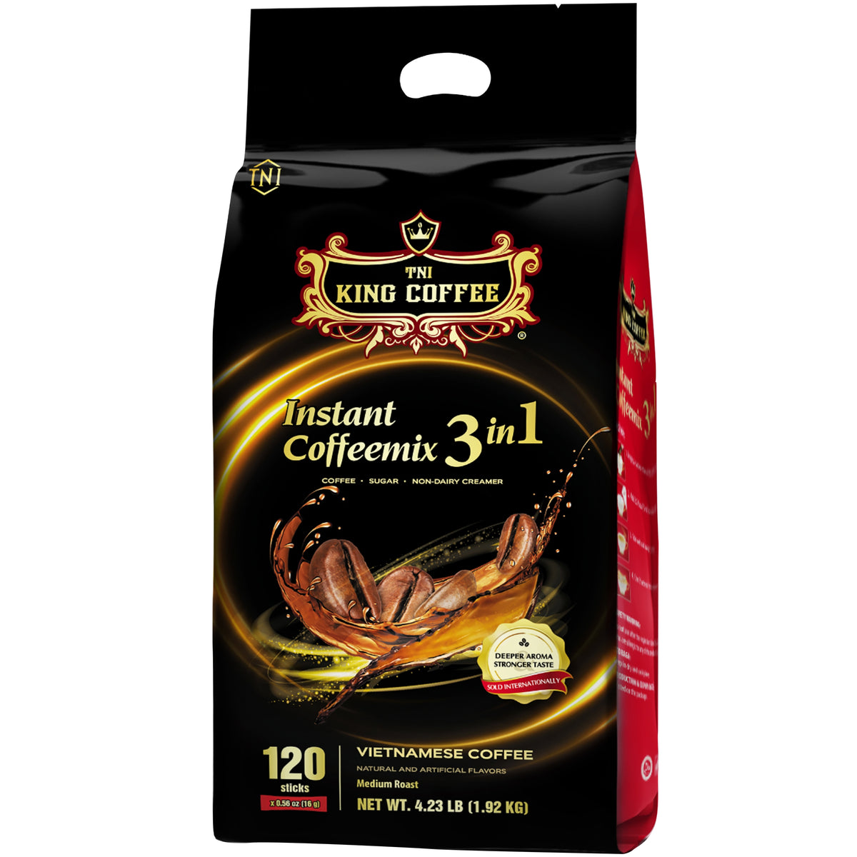 TNI King Coffee 3-in-1 Instant Coffeemix Sticks, Medium Roast, 0.56 oz, 120 ct — original product image 1 of 4