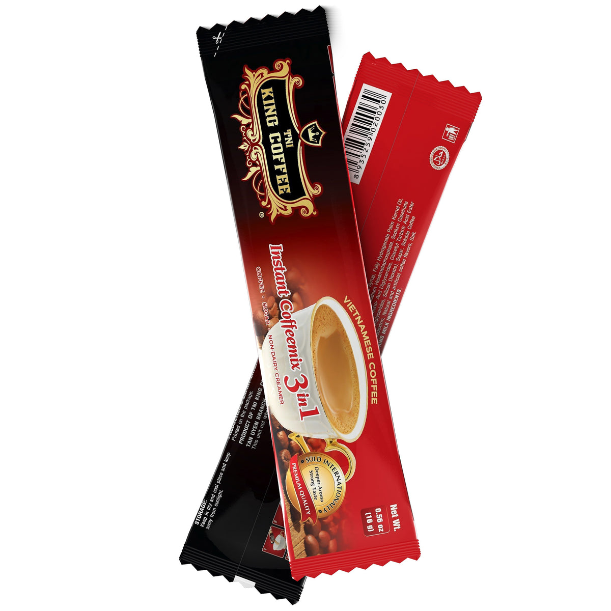 TNI King Coffee 3-in-1 Instant Coffeemix Sticks, Medium Roast, 0.56 oz, 120 ct — original product image 3 of 4