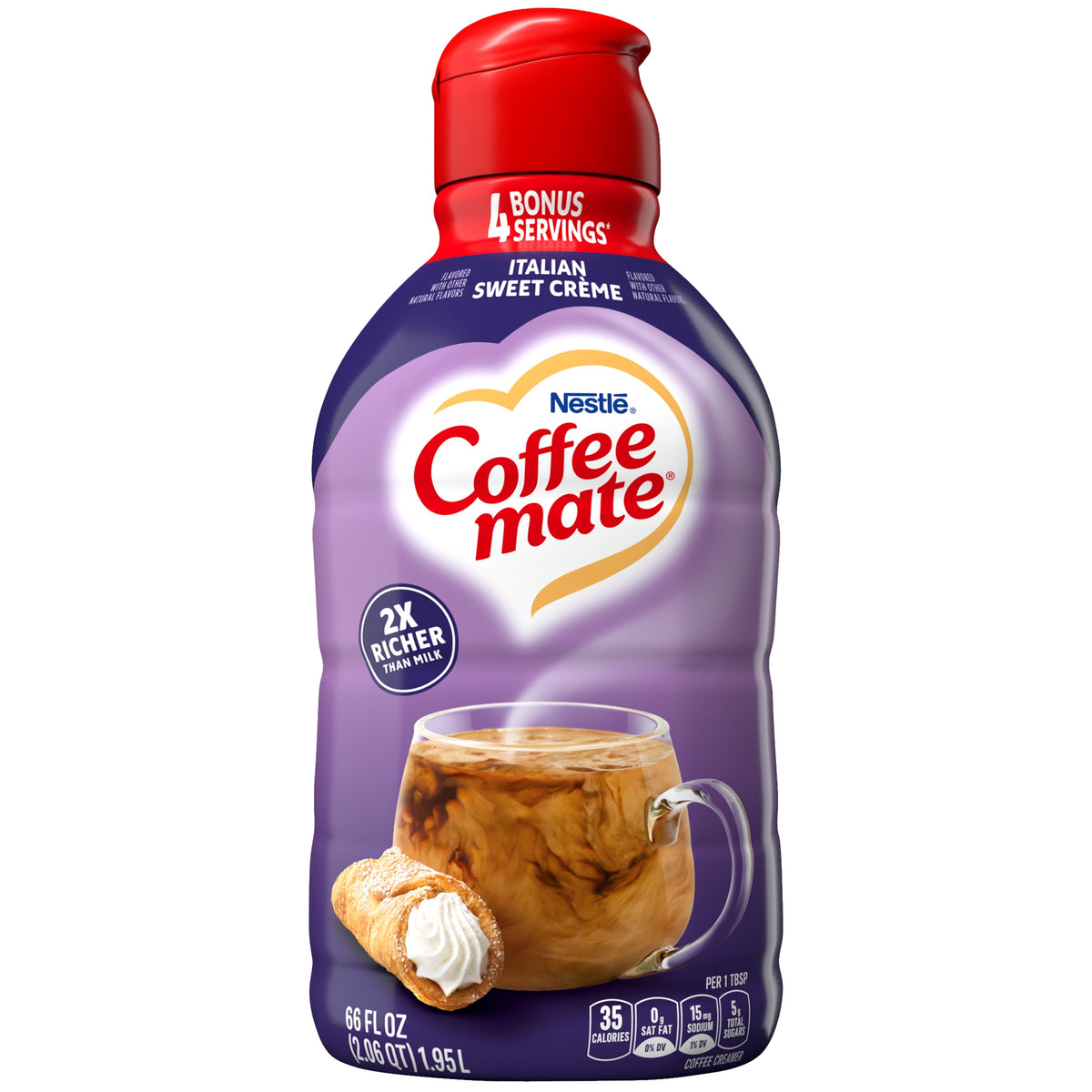 Coffee mate Liquid Coffee Creamer, Non-Dairy, Italian Sweet Crème, 66 fl oz — original product image 1 of 2
