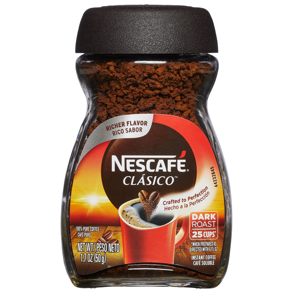 NESCAFÉ Clasico Instant Coffee, Dark Roast, 1.7 oz, 12 ct — original product image 2 of 4