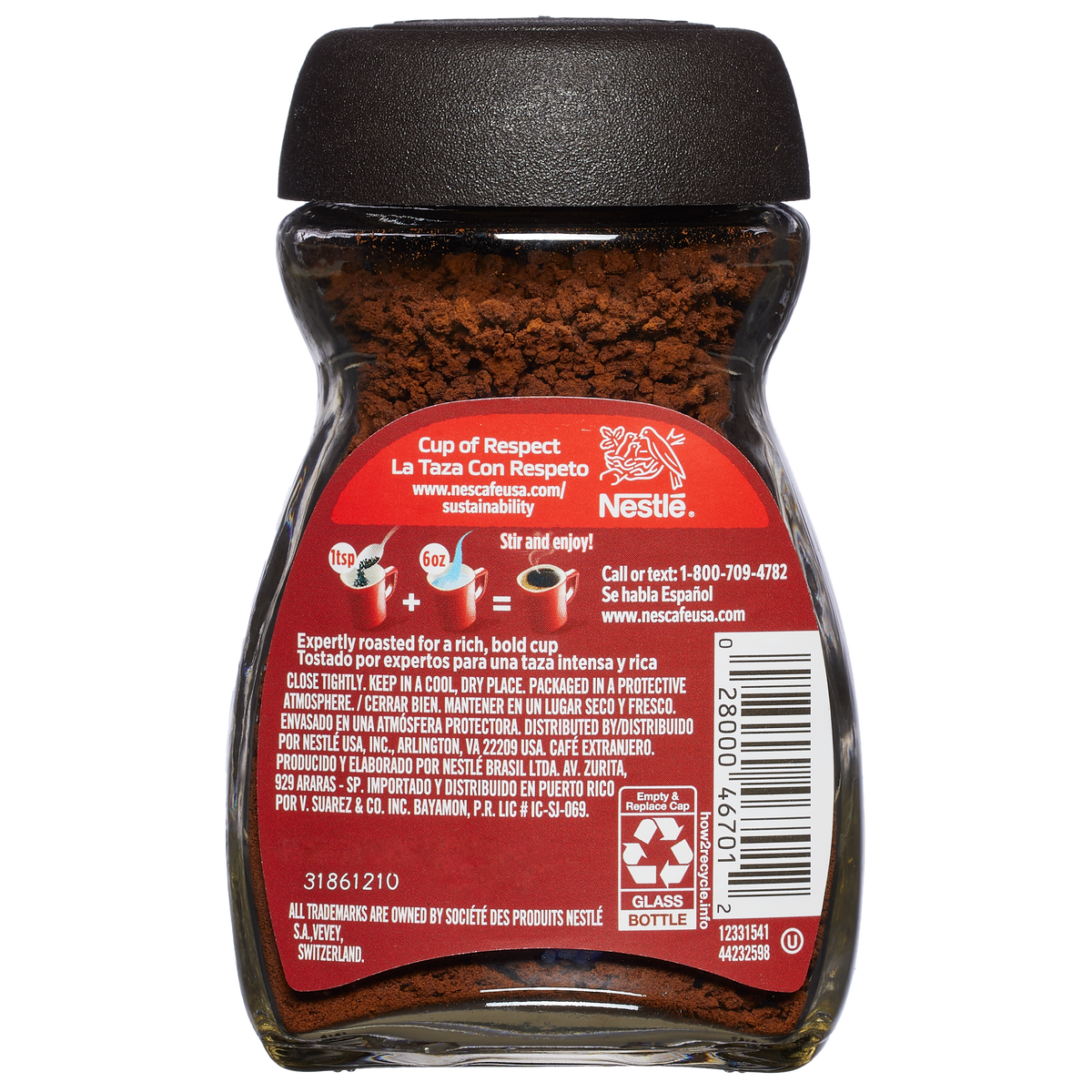 NESCAFÉ Clasico Instant Coffee, Dark Roast, 1.7 oz, 12 ct — original product image 3 of 4