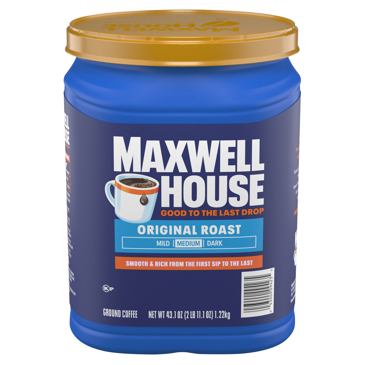 Maxwell House Ground Coffee, Original, Medium Roast, 43.1 oz — original product image 1 of 3