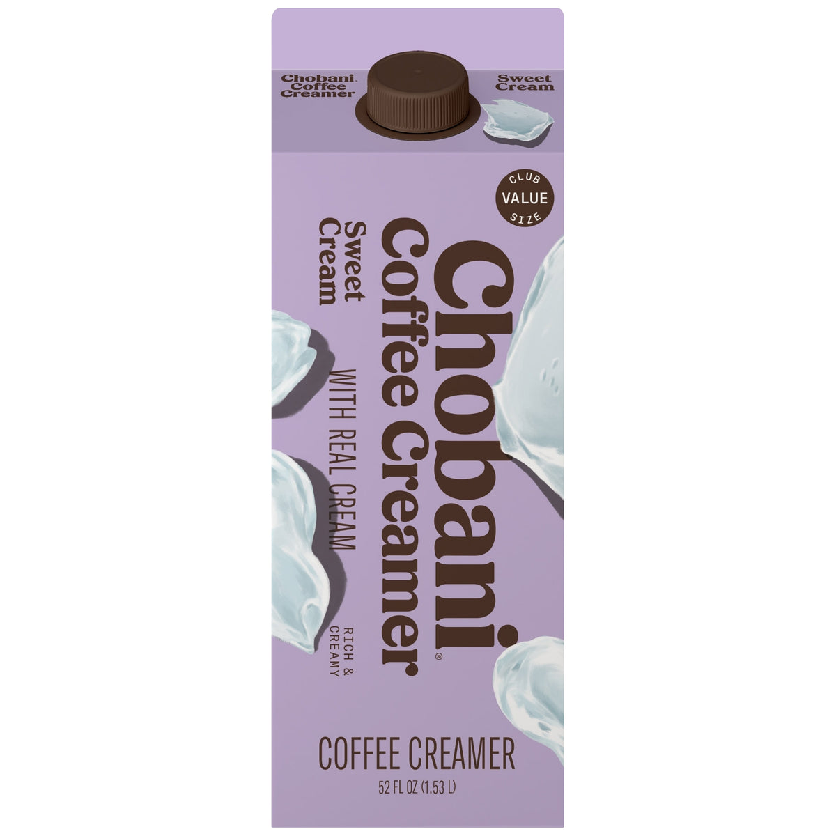 Chobani Coffee Creamer, Sweet Cream, 52 fl oz — original product image 1 of 3