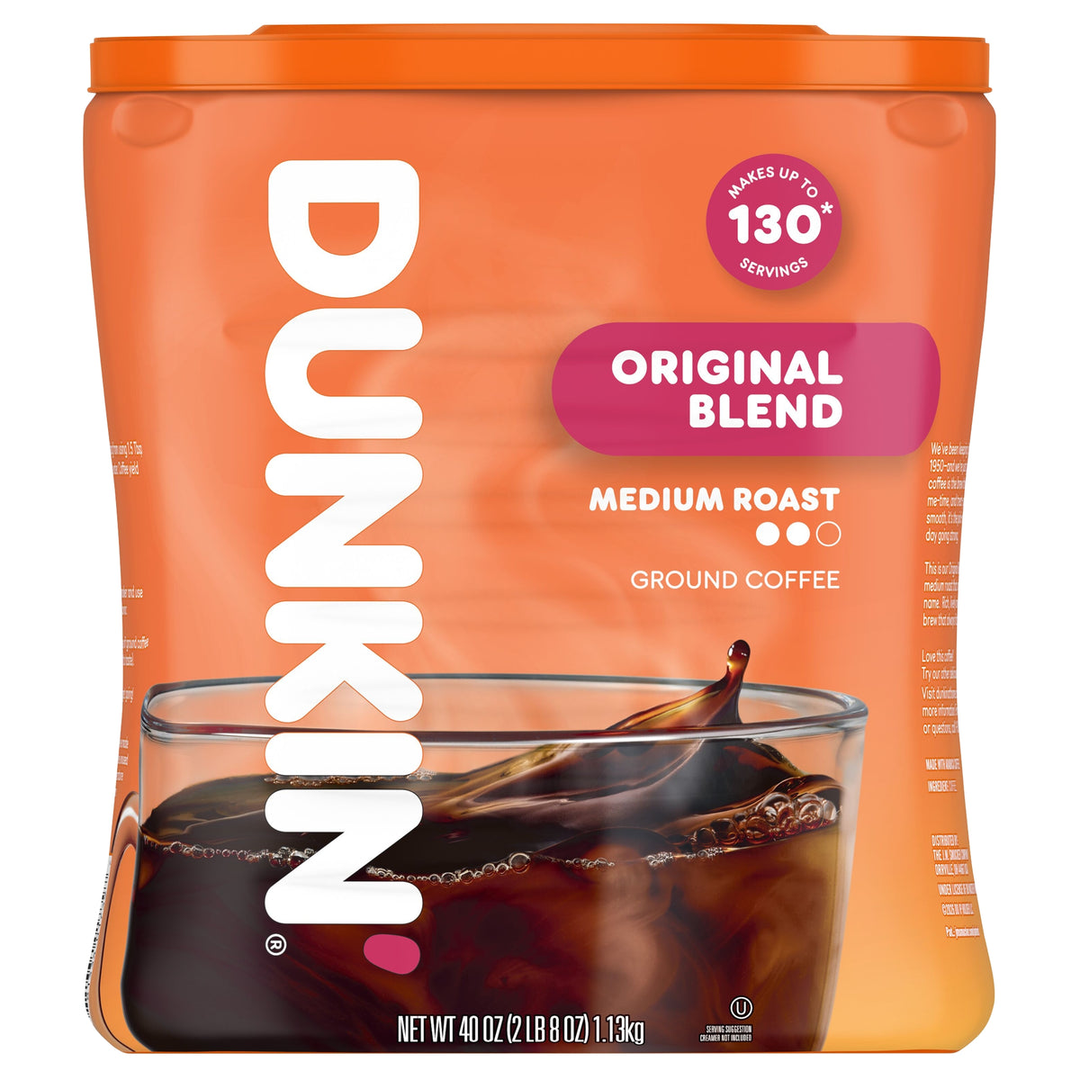 Dunkin' Original Blend Ground Coffee, Medium Roast, 40 oz — original product image 1 of 3