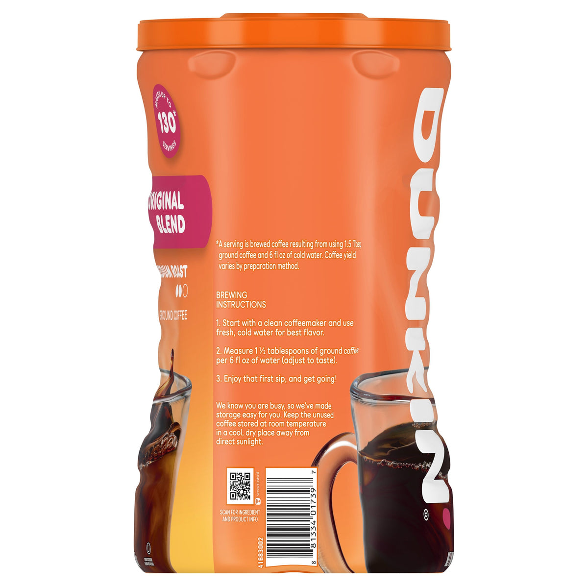 Dunkin' Original Blend Ground Coffee, Medium Roast, 40 oz — original product image 2 of 3