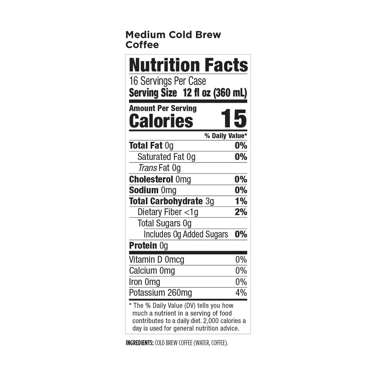 Califia Farms Cold Brew Black Coffee, Unsweetened, Medium Roast, 32 fl oz, 6 ct — original product image 4 of 4