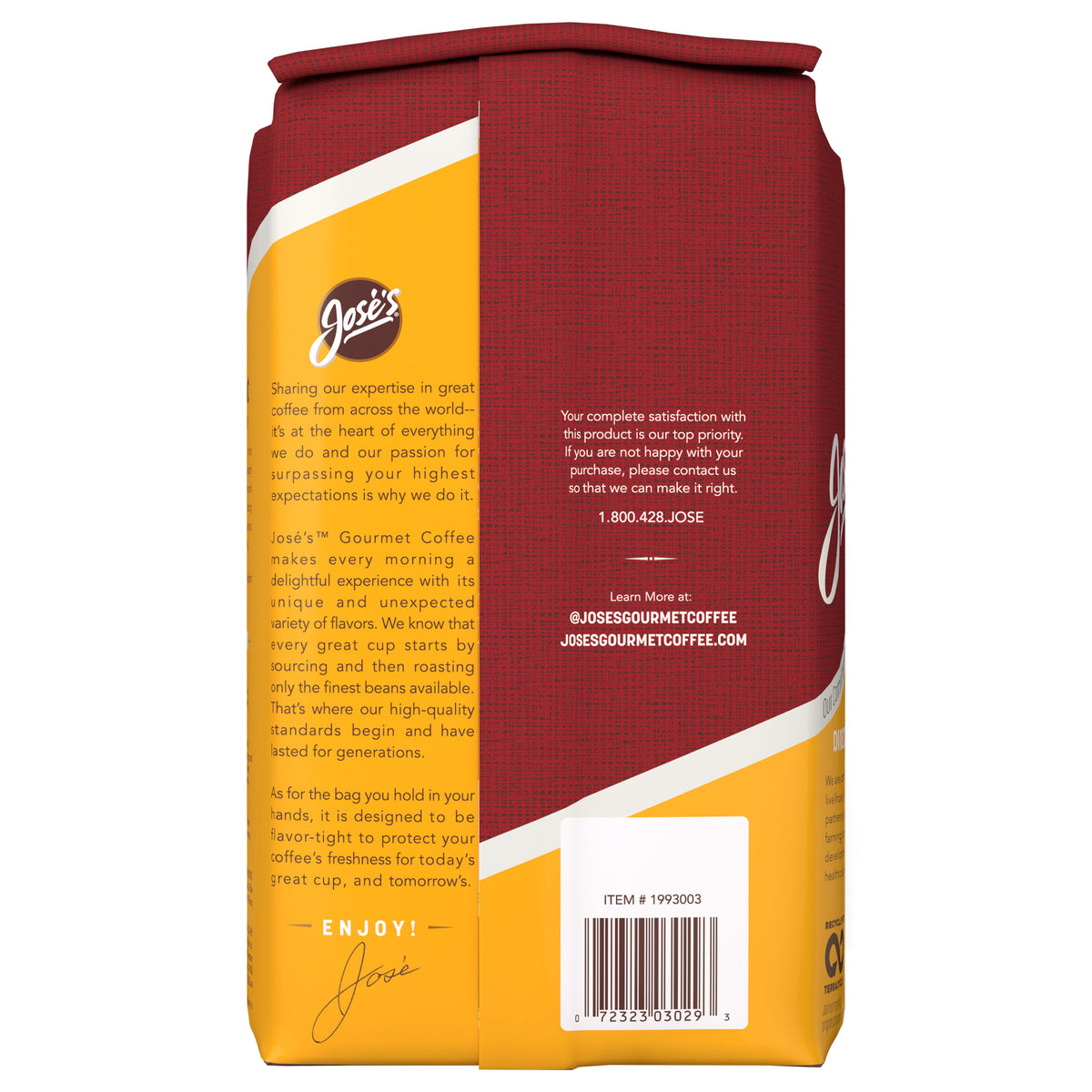 Jose's Gourmet Coffee, Vanilla Nut, Medium Roast, 2.5 lbs — original product image 3 of 3