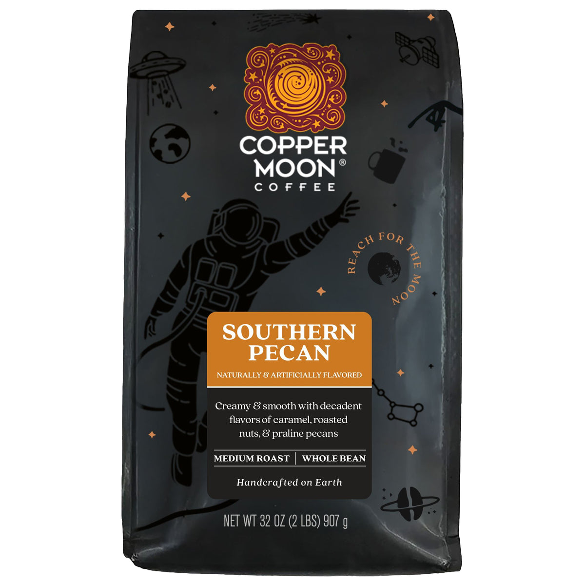 Copper Moon Coffee, Southern Pecan, Medium Roast, 2 lbs — original product image 1 of 2