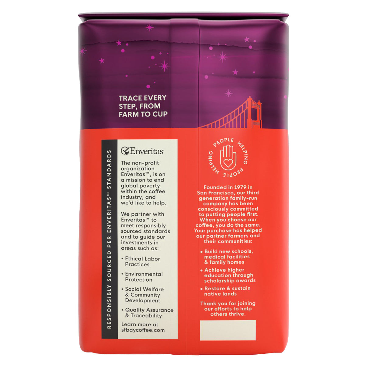 San Francisco Bay Whole Bean Coffee, Holiday Signature Blend, Medium Roast, 2 lbs — original product image 2 of 4