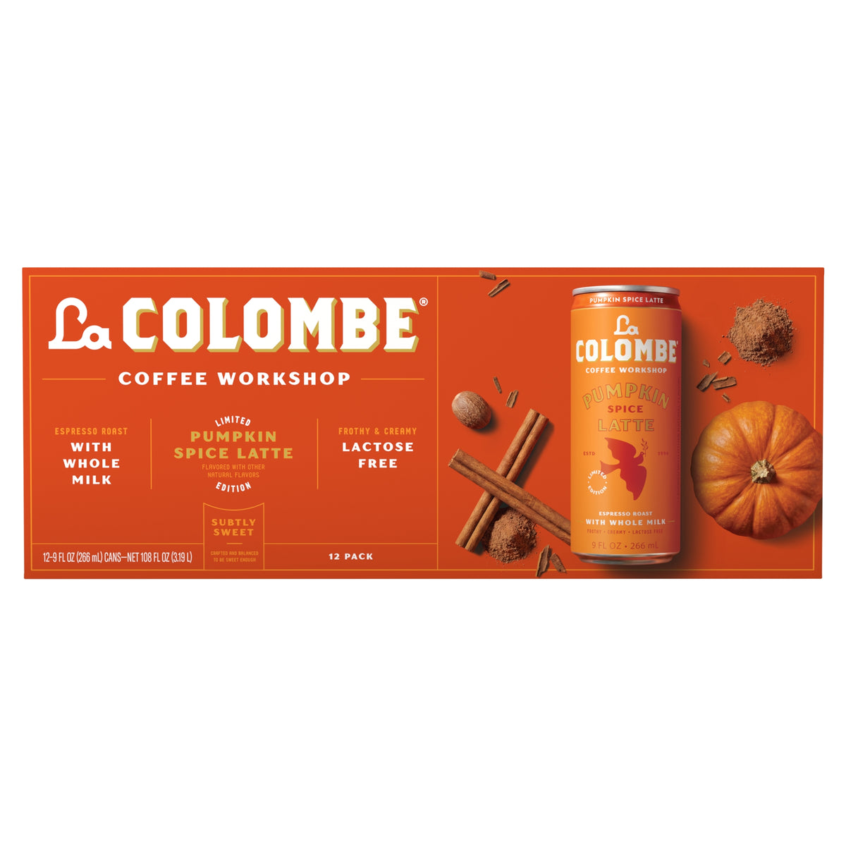 La Colombe Latte, Espresso Roast with Whole Milk, Pumpkin Spice, 9 fl oz, 12 ct — original product image 3 of 7