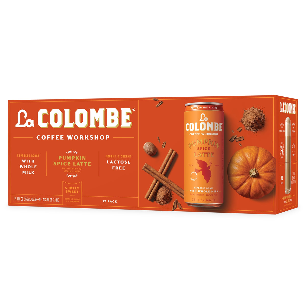 La Colombe Latte, Espresso Roast with Whole Milk, Pumpkin Spice, 9 fl oz, 12 ct — original product image 4 of 7