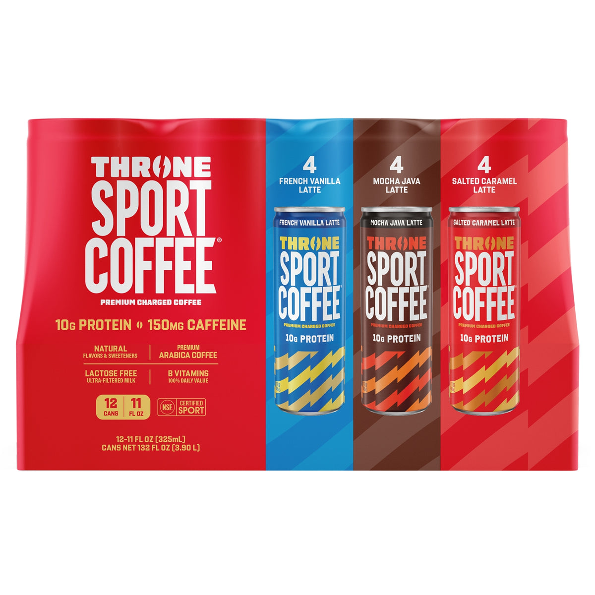 Throne Sport Coffee Latte Variety Pack, 11 fl oz, 12 ct — original product image 2 of 9
