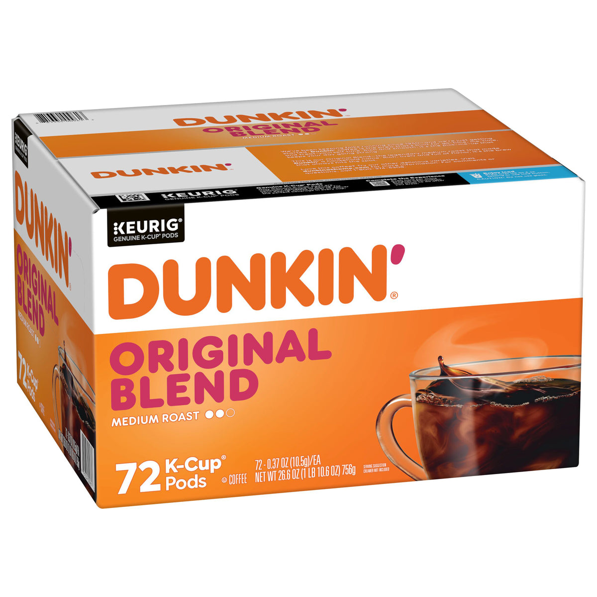 Dunkin' Original Blend Coffee, Medium Roast, Keurig K-Cup Pods, 72 ct — original product image 3 of 8