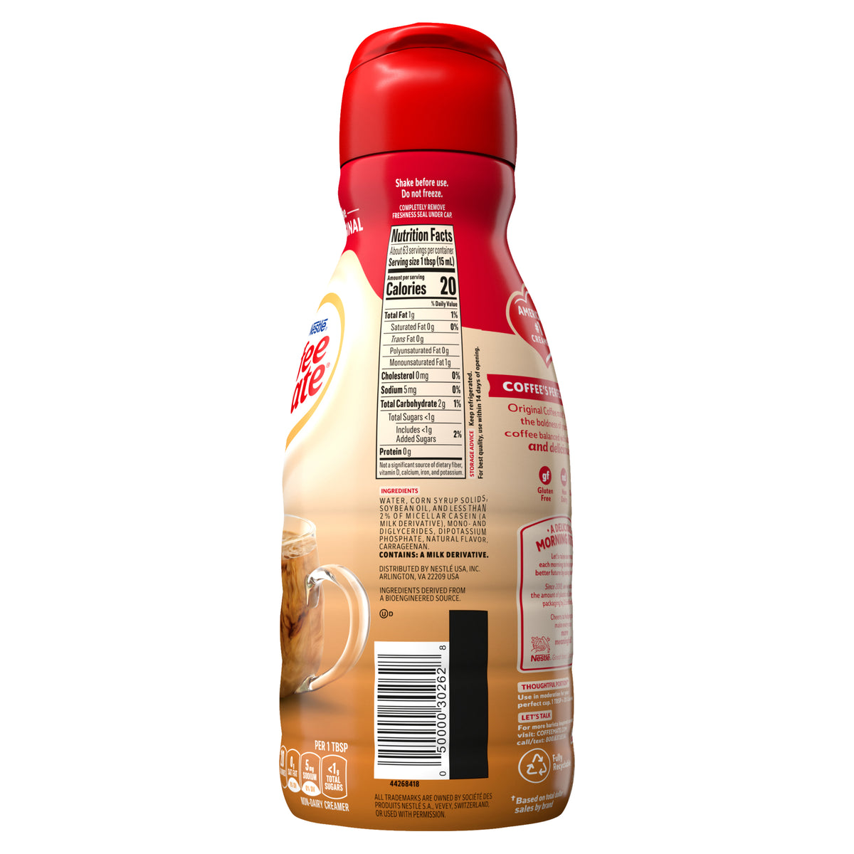 Coffee mate Liquid Coffee Creamer, Non-Dairy, Original, 32 fl oz — original product image 2 of 3