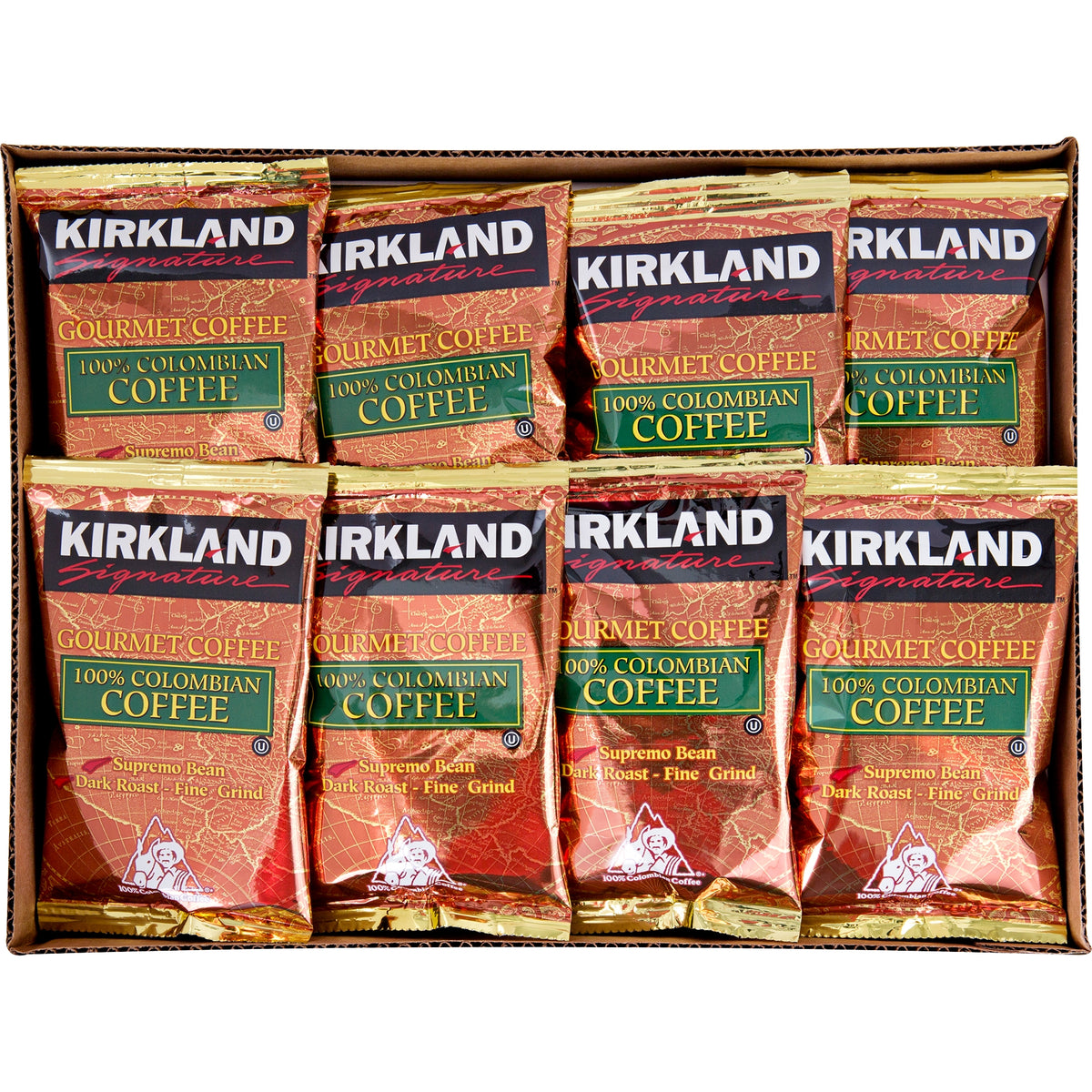 Kirkland Signature Colombian Ground Coffee, Dark Roast, 1.75 oz, 42 ct — original product image 1 of 3