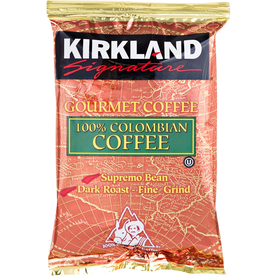 Kirkland Signature Colombian Ground Coffee, Dark Roast, 1.75 oz, 42 ct — original product image 2 of 3