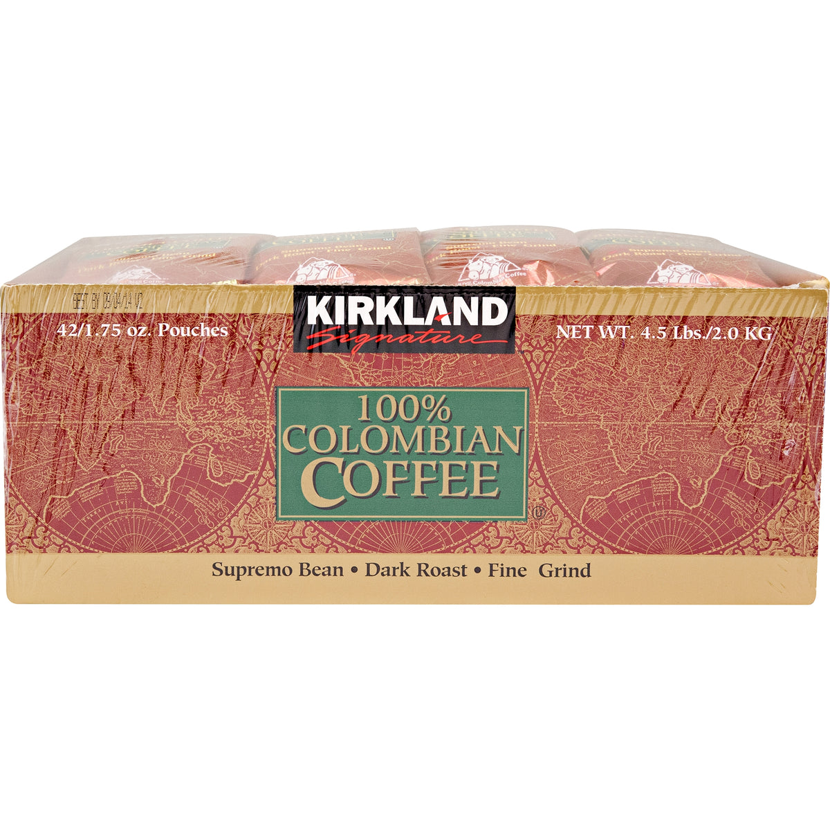 Kirkland Signature Colombian Ground Coffee, Dark Roast, 1.75 oz, 42 ct — original product image 3 of 3