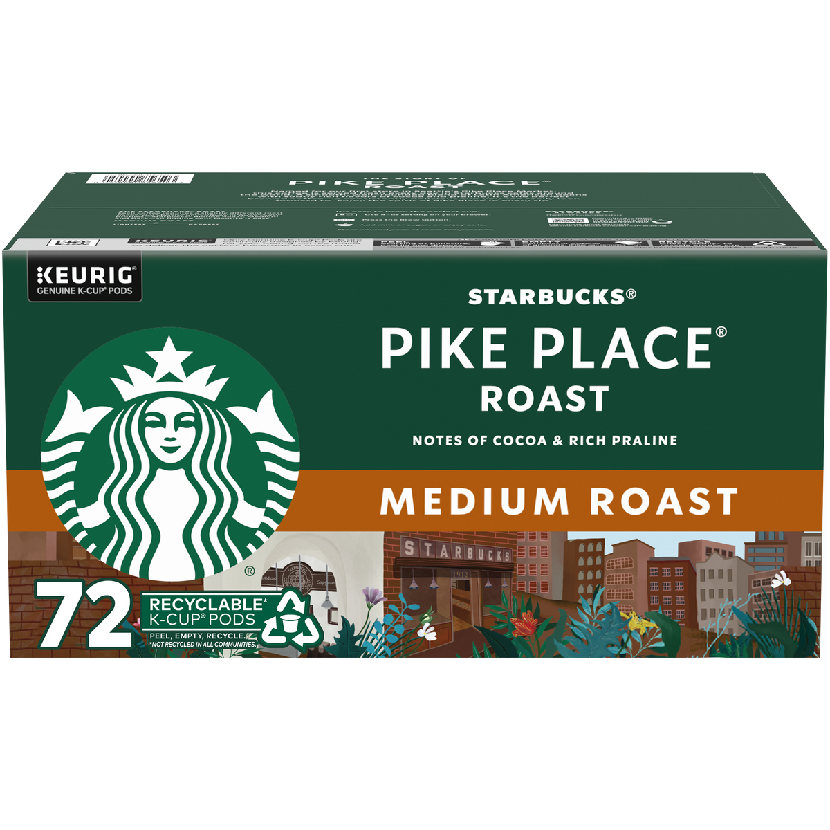 Starbucks Pike Place Coffee, Medium Roast, Keurig K-Cup Pods, 72 ct — original product image 1 of 2
