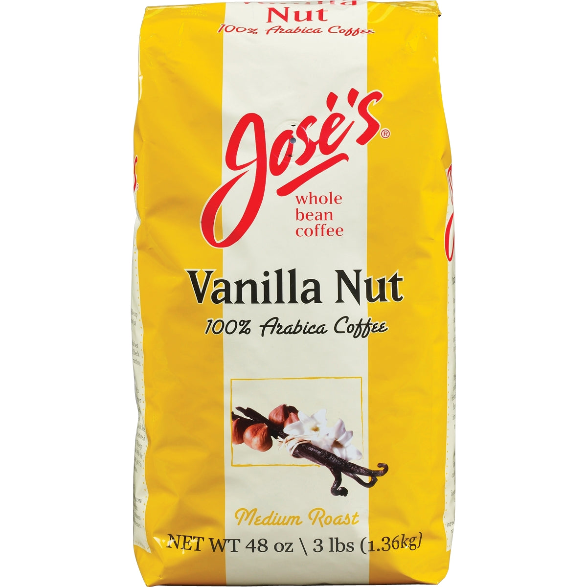 Jose's Vanilla Nut Whole Bean Coffee, Medium Roast, 3 lbs — original product image 1 of 1