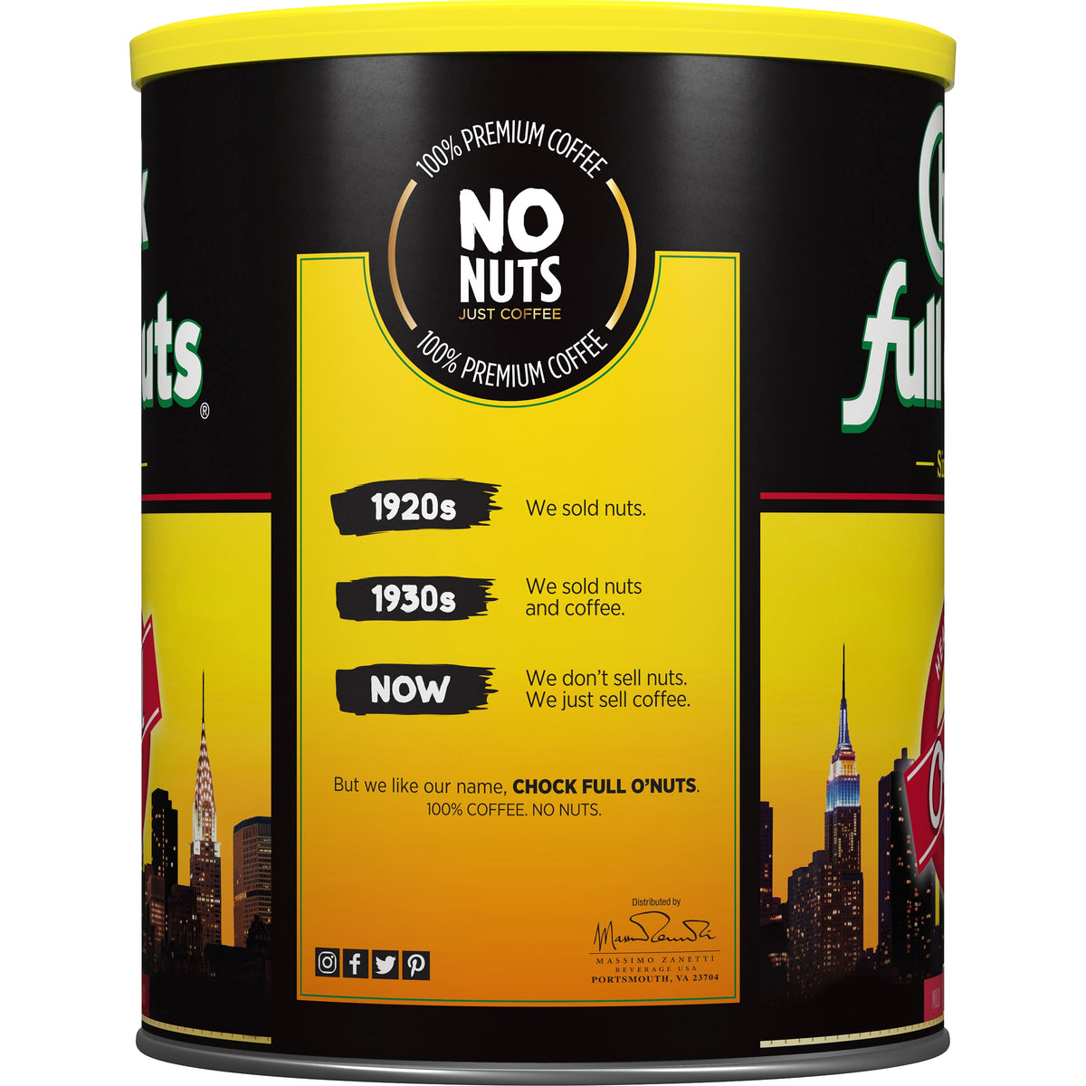 Chock full o'Nuts Original Ground Coffee, Medium Roast, 48 oz — original product image 3 of 3