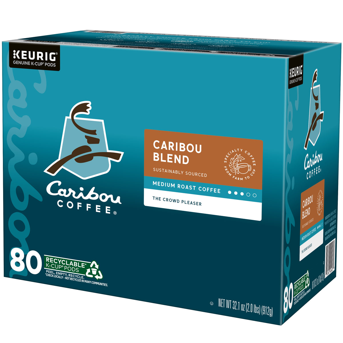 Caribou Coffee Caribou Blend, Medium Roast, Keurig K-Cup Pods, 80 ct — original product image 3 of 5