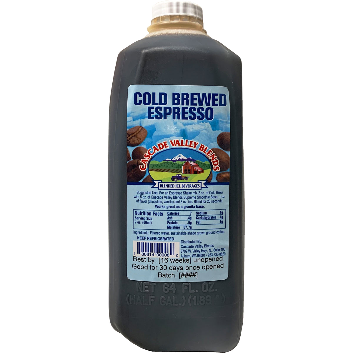 Cascade Valley Blends, Cold Brewed Espresso, 64 fl oz — original product image 1 of 1