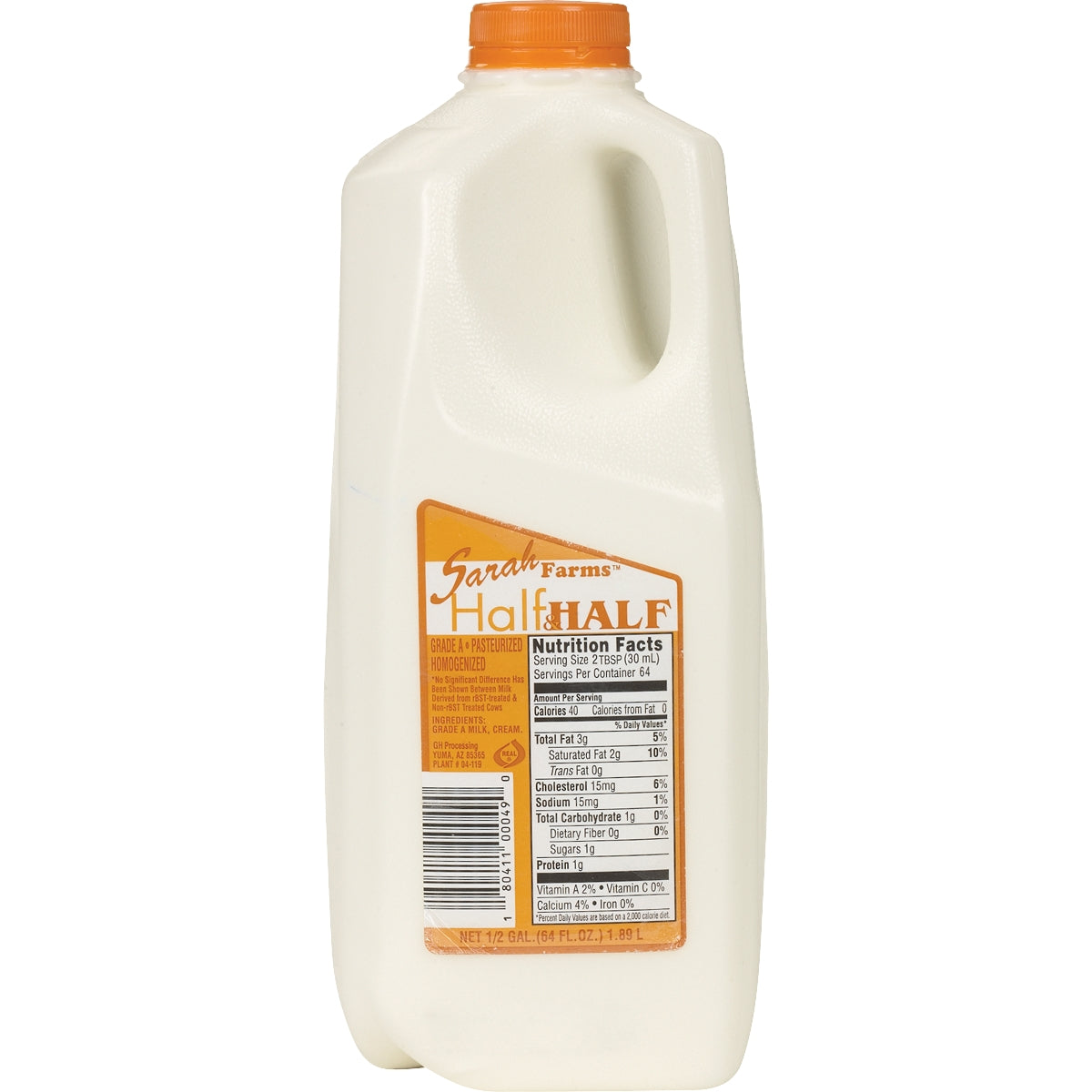 Half & Half, Half Gallon — original product image 1 of 4