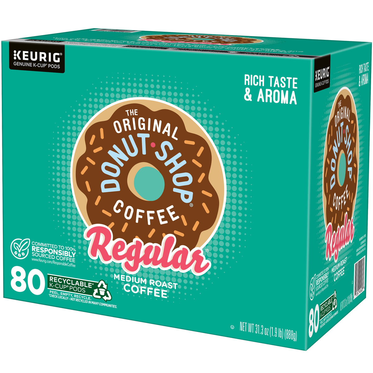 The Original Donut Shop Coffee, Regular, Medium Roast, Keurig K-Cup Pods, 80 ct — original product image 3 of 4