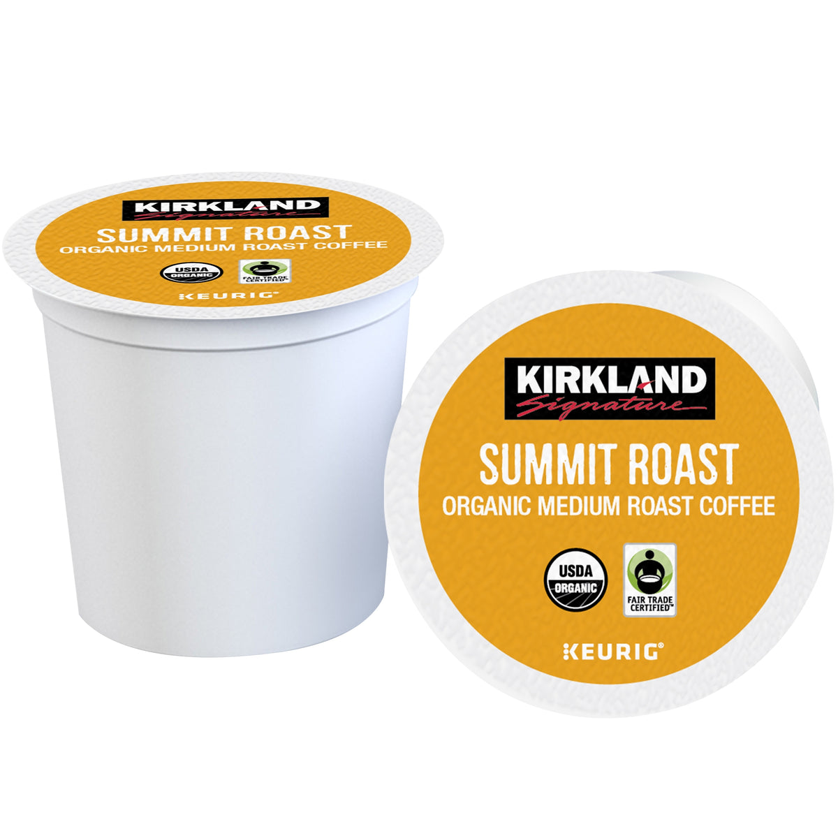 Kirkland Signature Organic Summit Roast Coffee, Medium Roast, Keurig K-Cup Pods, 120 ct — original product image 4 of 4