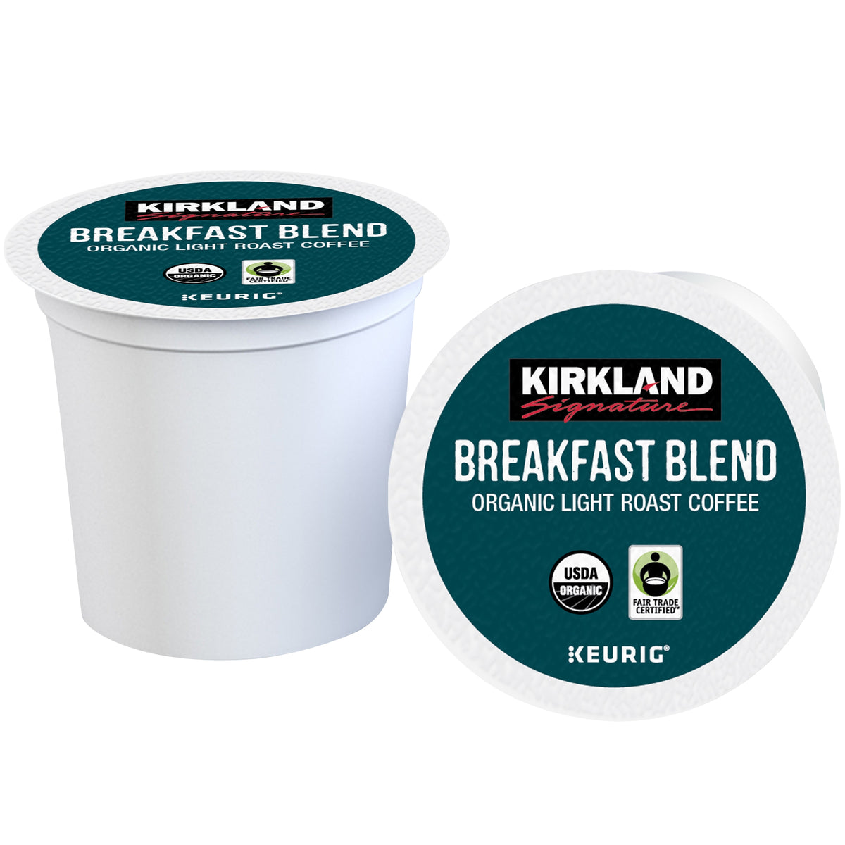 Kirkland Signature Organic Breakfast Blend Coffee, Light Roast, Keurig K-Cup Pods, 120 ct — original product image 4 of 4