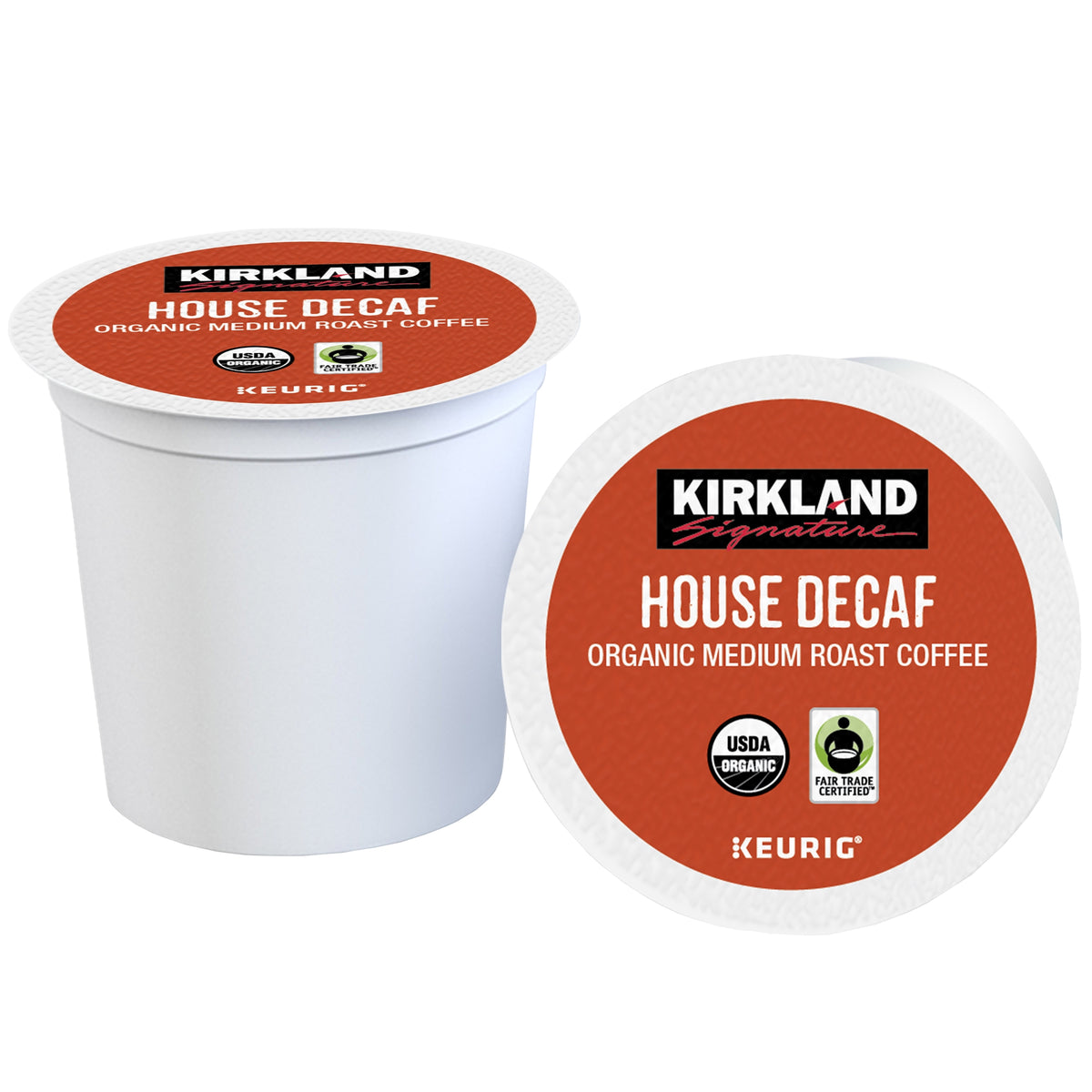 Kirkland Signature Organic House Decaf, Medium Roast, Keurig K-Cup Pods, 120 ct — original product image 4 of 4