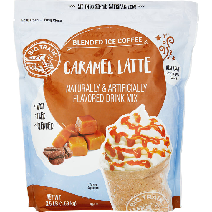 Big Train Blended Ice Coffee Drink Mix, Caramel Latte, 3.5 lbs — original product image 1 of 2