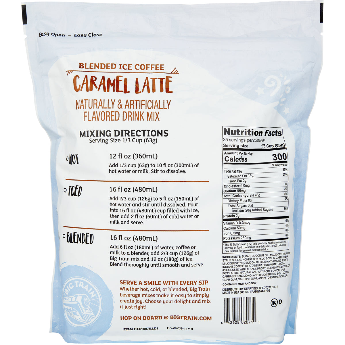 Big Train Blended Ice Coffee Drink Mix, Caramel Latte, 3.5 lbs — original product image 2 of 2