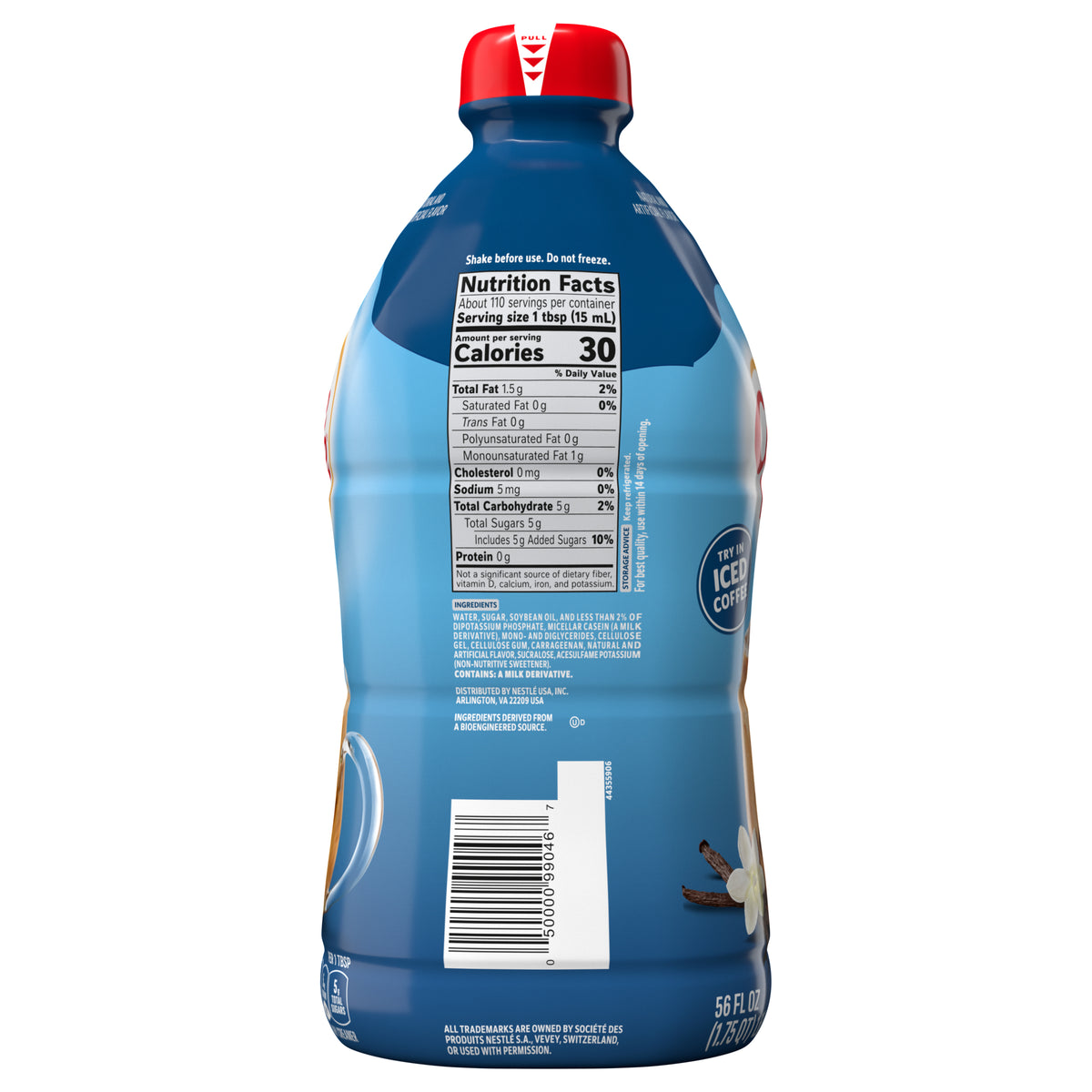 Coffee mate Liquid Coffee Creamer, Non-Dairy, French Vanilla, 56 fl oz, 2 ct — original product image 2 of 2
