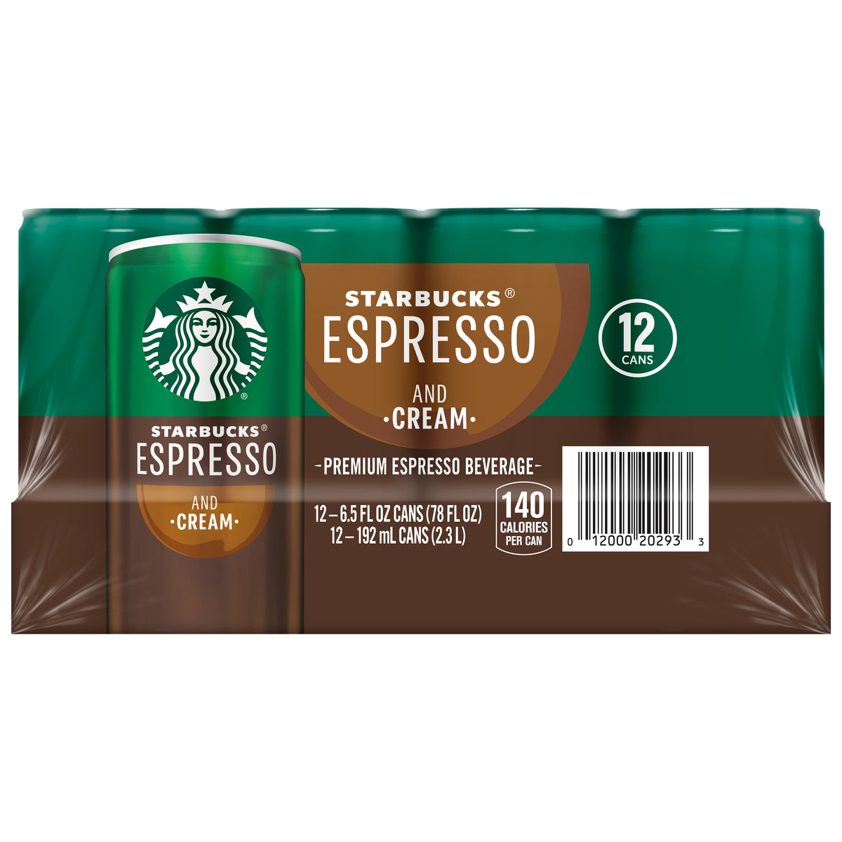 Starbucks Premium Espresso Beverage, Espresso and Cream, 6.5 fl oz, 12 ct — original product image 2 of 3