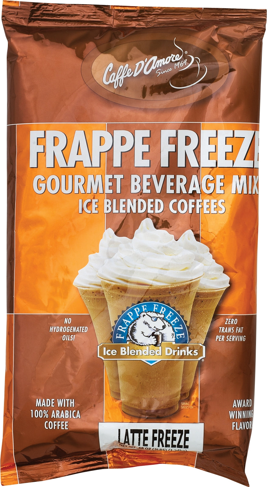 Caffe D'Amore Frappe Freeze Drink Mix, Latte, 3 lbs — original product image 1 of 1