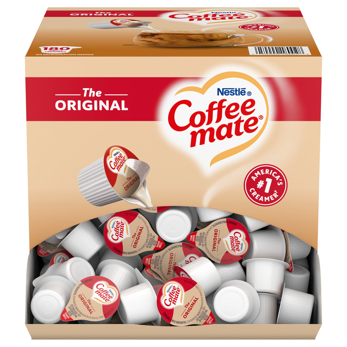 Coffee mate Liquid Coffee Creamer Singles, Non-Dairy, Original, 0.38 fl oz, 180 ct — original product image 2 of 3