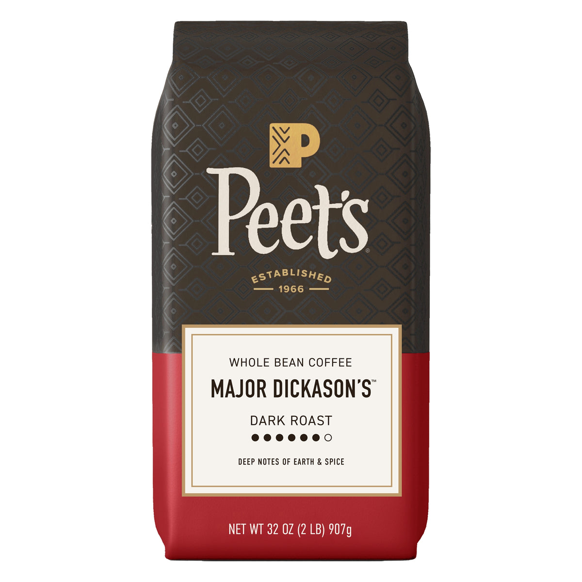 Peet's Coffee Major Dickason's Blend Whole Bean Coffee, Dark Roast, 2 lbs — original product image 1 of 2