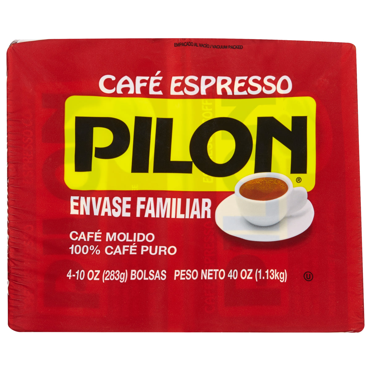 Cafe PILON Espresso Fine Ground Coffee, Dark Roast, 10 oz, 4 ct — original product image 1 of 3