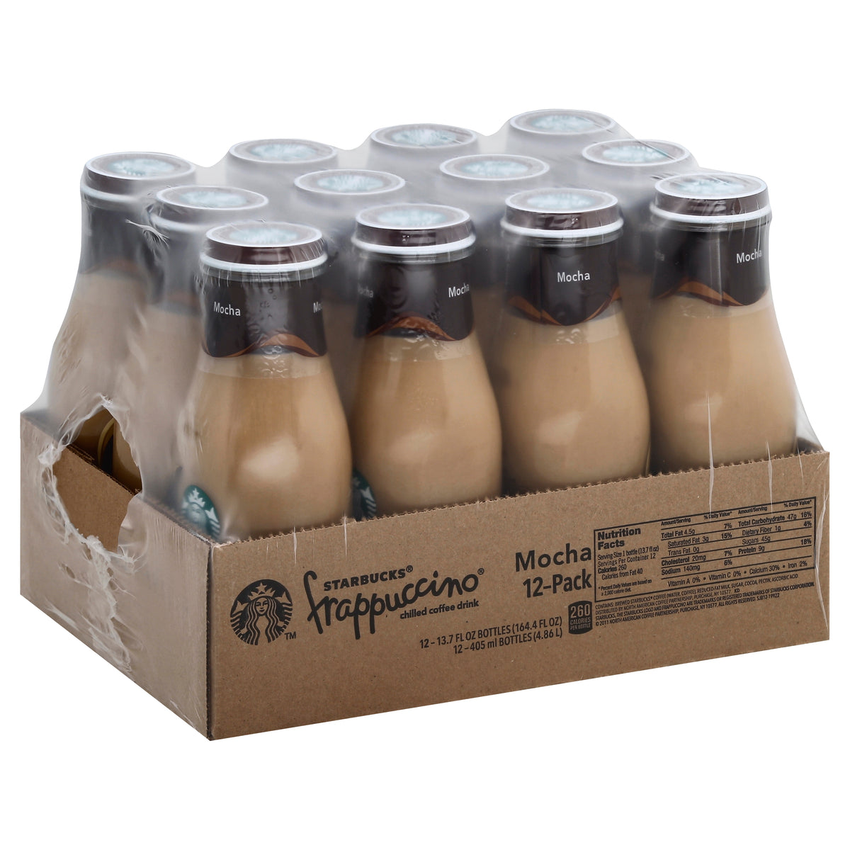 Starbucks Frappuccino Chilled Coffee Drink, Mocha, 13.7 fl oz, 12 ct — original product image 1 of 1