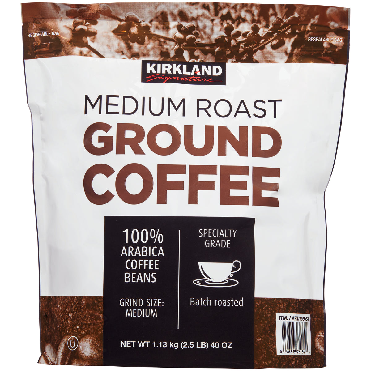 Kirkland Signature Ground Coffee, Medium Roast, 2.5 lbs — original product image 1 of 1