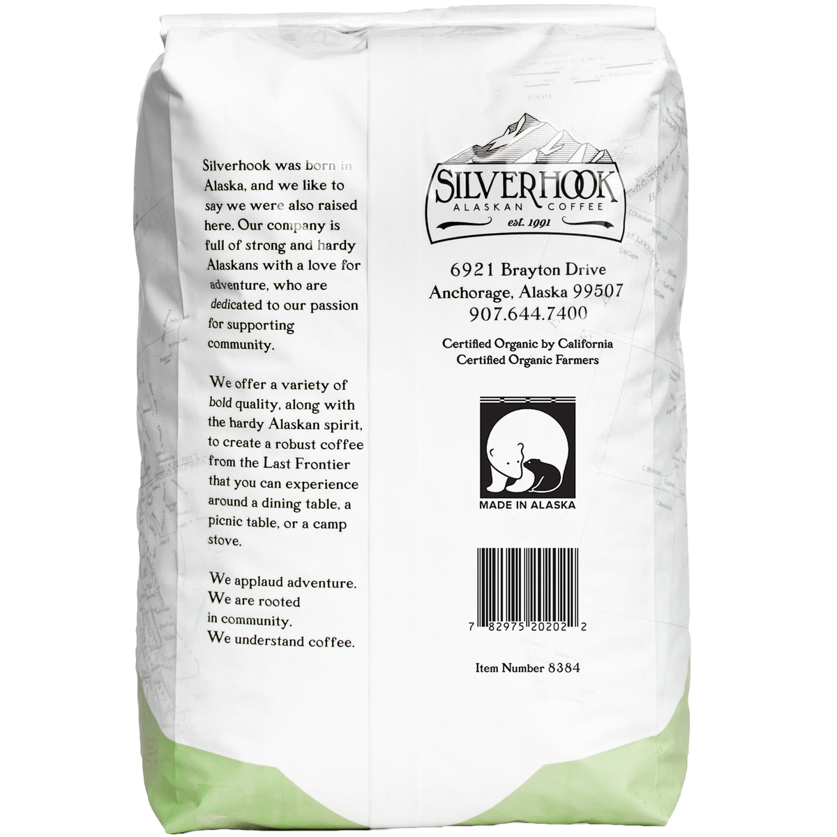 Silverhook Alaska Organic Kodiak Blend Whole Bean Coffee, Medium Roast, 2 lbs — original product image 2 of 2
