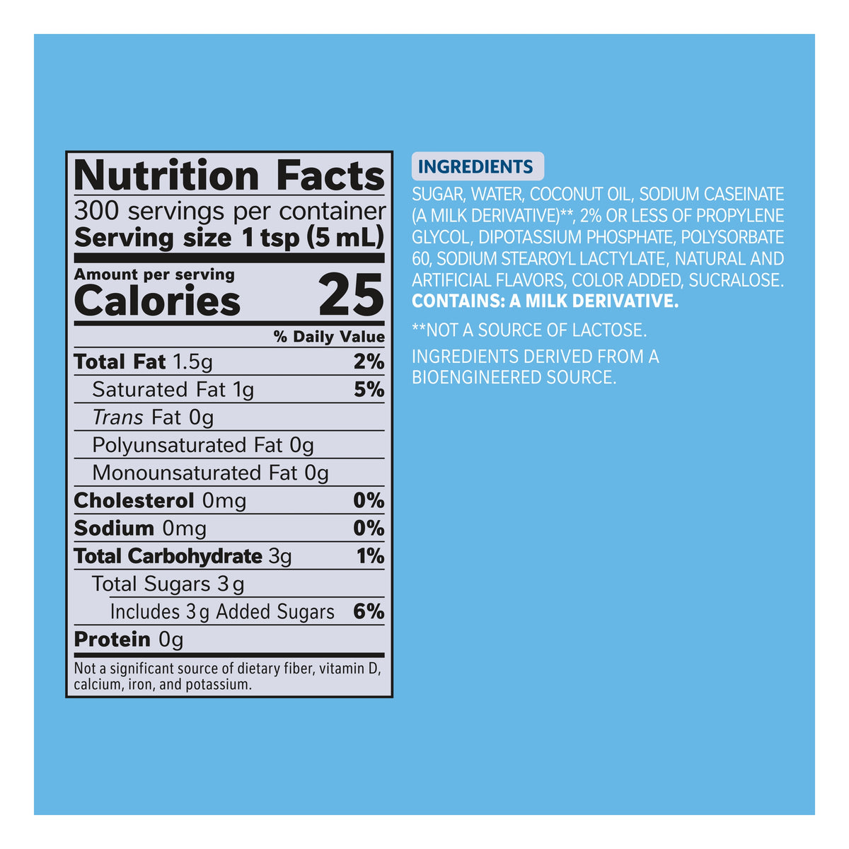 Coffee mate Liquid Coffee Creamer, Non-Dairy, French Vanilla, 50.7 fl oz, Pump Bottle — original product image 2 of 2