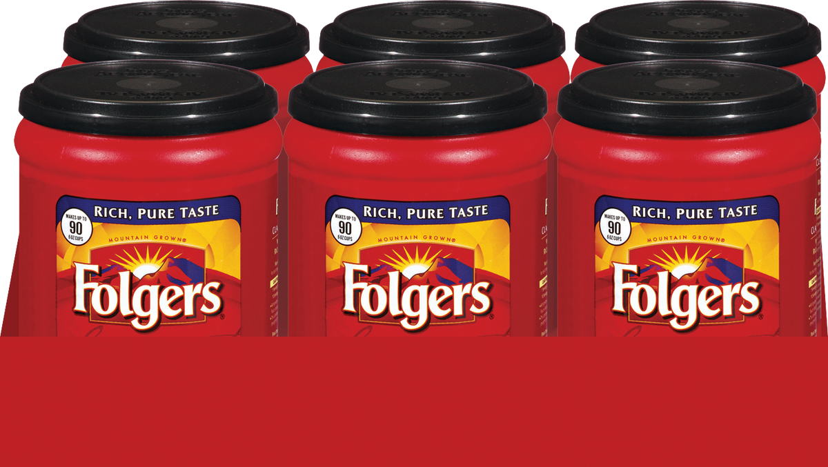 Folgers Classic Roast Ground Coffee, Medium, 11.3 oz, 6 ct — original product image 1 of 2
