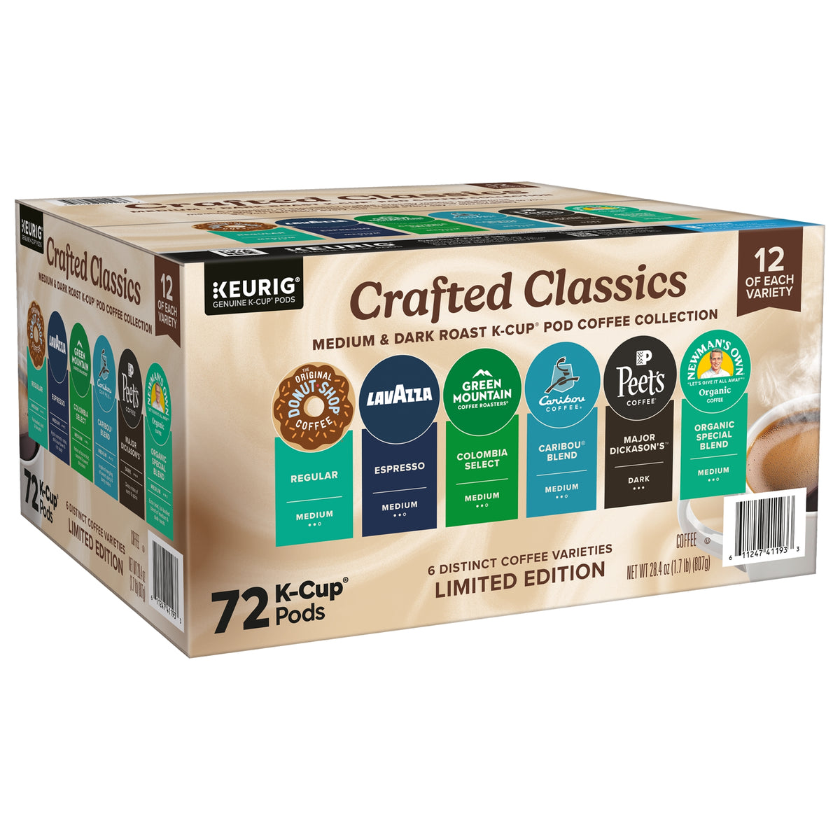 Keurig Genuine Crafted Classics K-Cup Pods, Variety Pack, 72 ct — original product image 3 of 4