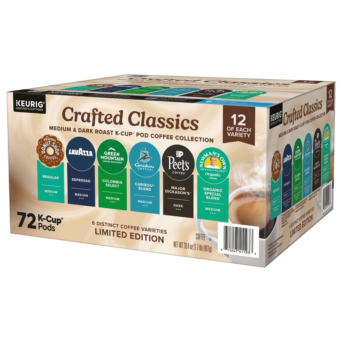 Keurig Genuine Crafted Classics K-Cup Pods, Variety Pack, 72 ct — original product image 4 of 4