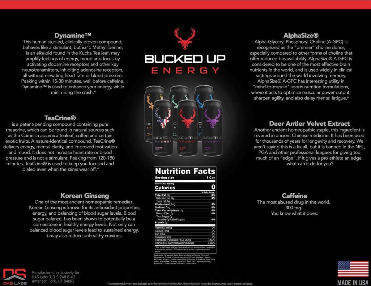 Bucked Up ROCKET POP 12 pk